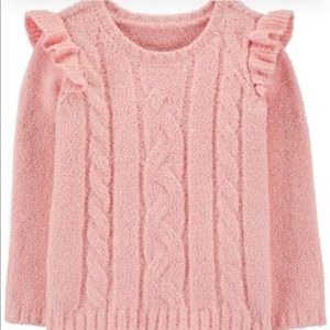 NWT Carters Light Pink Fuzzy Sweater. Size 18M